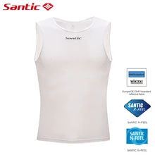 Santic дышащий мужской жилет для велоспорта, быстросохнущая майка без рукавов, спортивные топы для езды на велосипеде, фитнеса, бега, жилеты, светоотражающая одежда