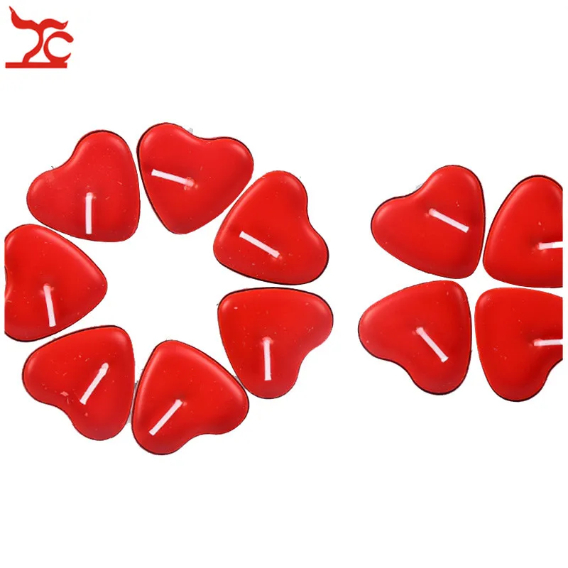 

50 pcs Aluminum shell smokeless scented heart-shaped candle 520 Valentine's Day Tanabata marriage confession birthday tea wax
