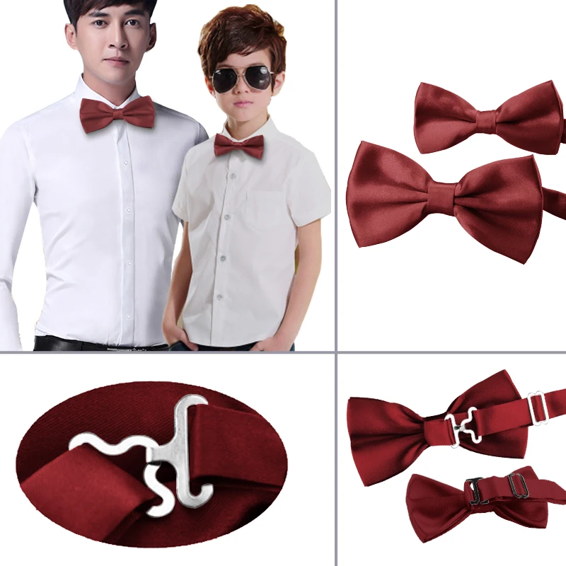 Pajarita de padre e hijo para hombre y niño, pajarita ajustable de para pajarita de 35 colores TZQZa, 2 uds.|kids bow tie for menbow tie - AliExpress