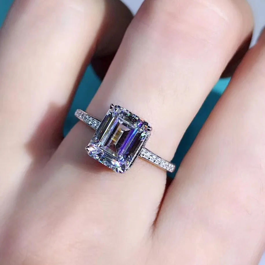 

Princess cut ring 925 Sterling silver 3ct AAAAA Zircon cz Engagement Wedding Band Rings for women Bridal Statement Party Jewelry