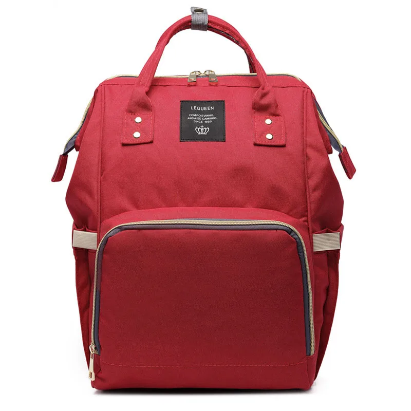 33 цвета, сумка для подгузников для мам, брендовая сумка для подгузников, большая вместительность, детский рюкзак для путешествий, дизайнерская сумка для ухода за ребенком, сумка для подгузников - Цвет: red