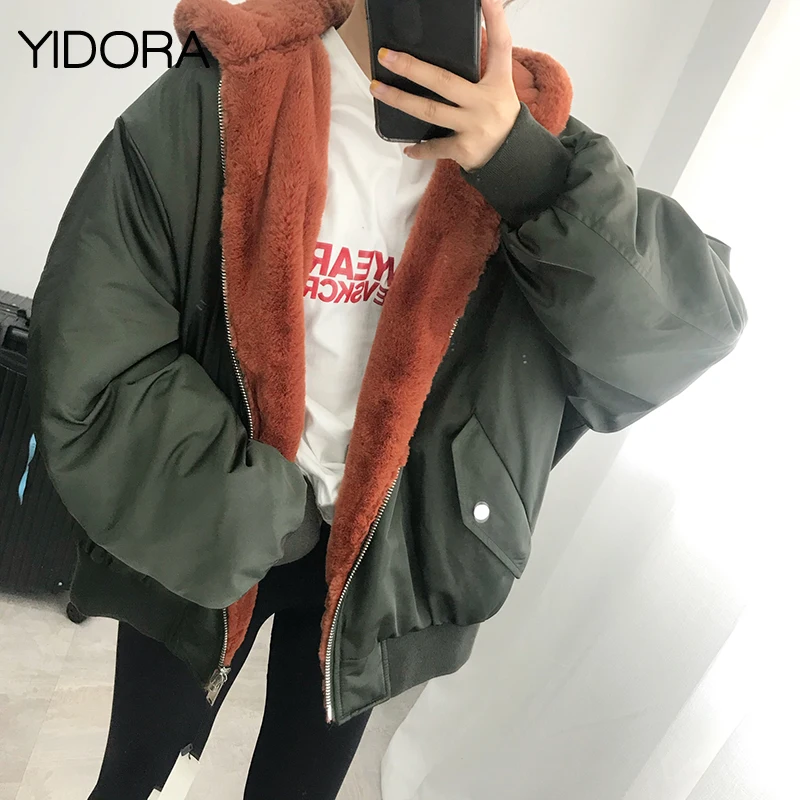 bomber jacket womens with fur hood