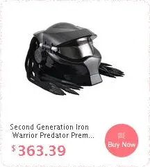 Мотоциклетный Премиум анфас шлем первого поколения Хищник Железный Воин ABS стекловолокно со светодиодный spoticks M унисекс