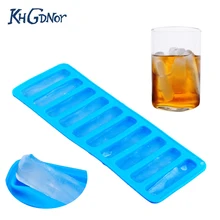 Еда Класс Силиконовые Ice Cube лоток строка Форма тонкий лед плесень подходит для бутылки с водой сок Инструменты для мороженого большого пальца Ice Щупы для мангала м