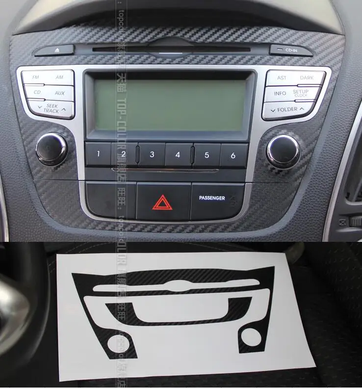 

lane legend case For Hyundai IX35 in the control panel carbon fiber stickers modified special accessories car styling