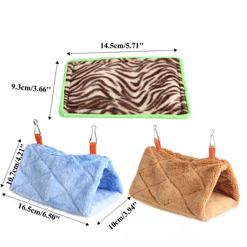 Мягкий плюшевый гамак для домашних животных, гамак для попугая, теплая подвесная кровать для домашних животных, пещерная клетка, домик, палатка, игрушечный домик