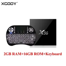 XGODY X96 TV BOX 2GB 16GB Android 6.0 S905X Quad Core Kodi 17.1 Fully Loaded WIFI 2.4G HDMI 4K*2K Smart TV Media Player