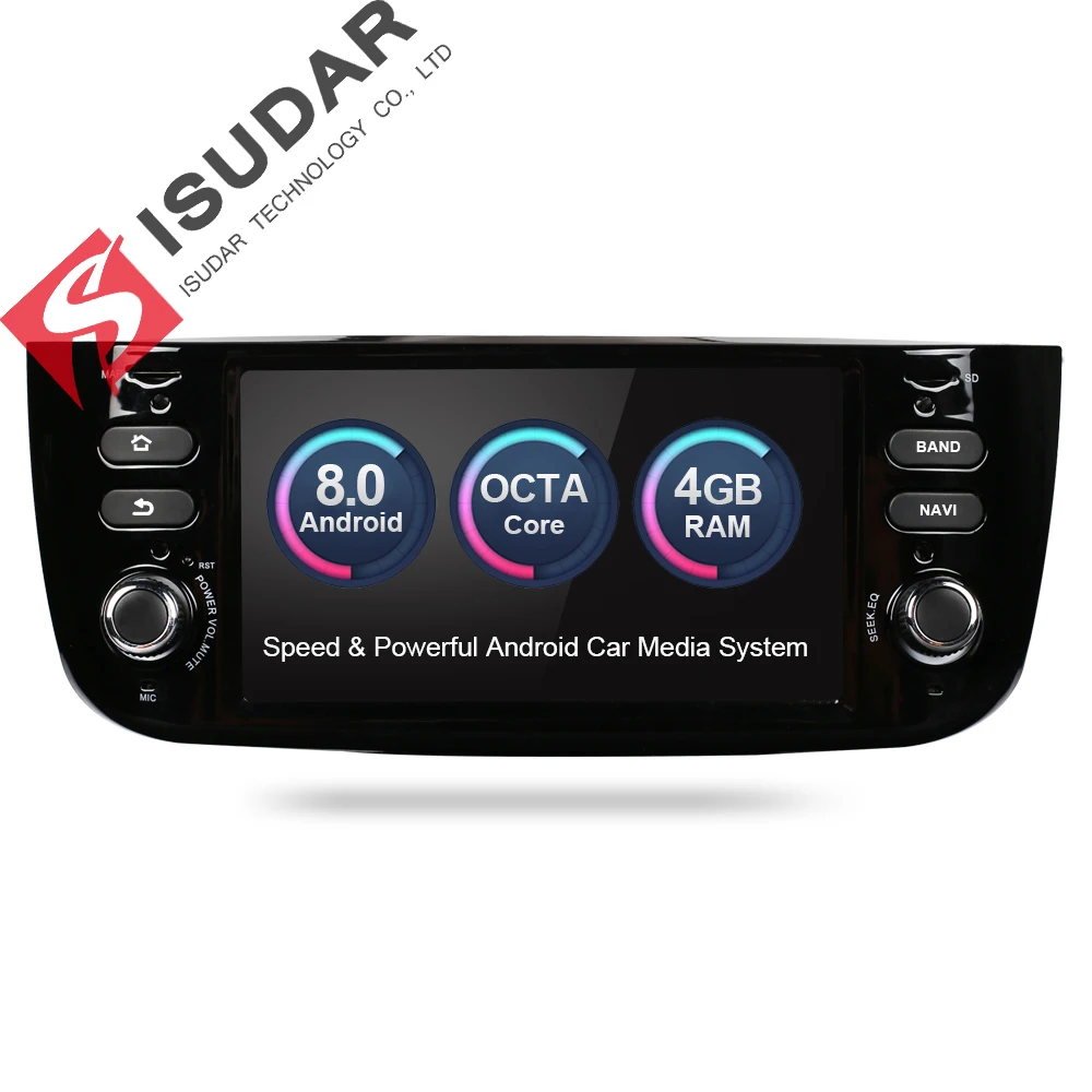 Isudar Автомагнитола 1 Din на Android 8.0 с Сенсорным 6.2 Дюймовым Экраном для Автомобилей