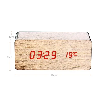 

design Antique office Electronic digital Temperature Sounds Control LED display alarm clock Classic desktop Radio alarm clock
