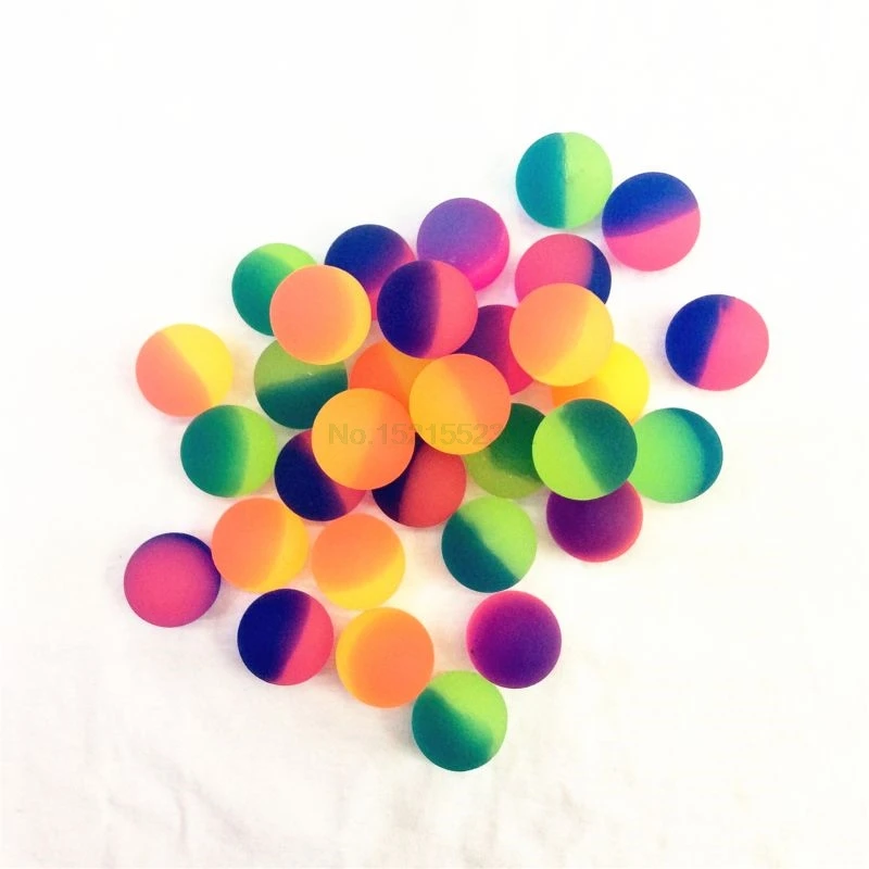 Icy Super Balls 32mm Vibrant Two Tone Color Bouncy Balls 24 pack Kids Gift Party Favors Bag Fillers