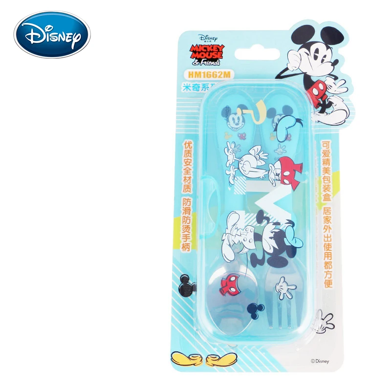 

Disney Minnie Mickey Children's Cutlery Set Child Exercise Home Training Chopsticks 2 Piece Cutlery Spoon Set