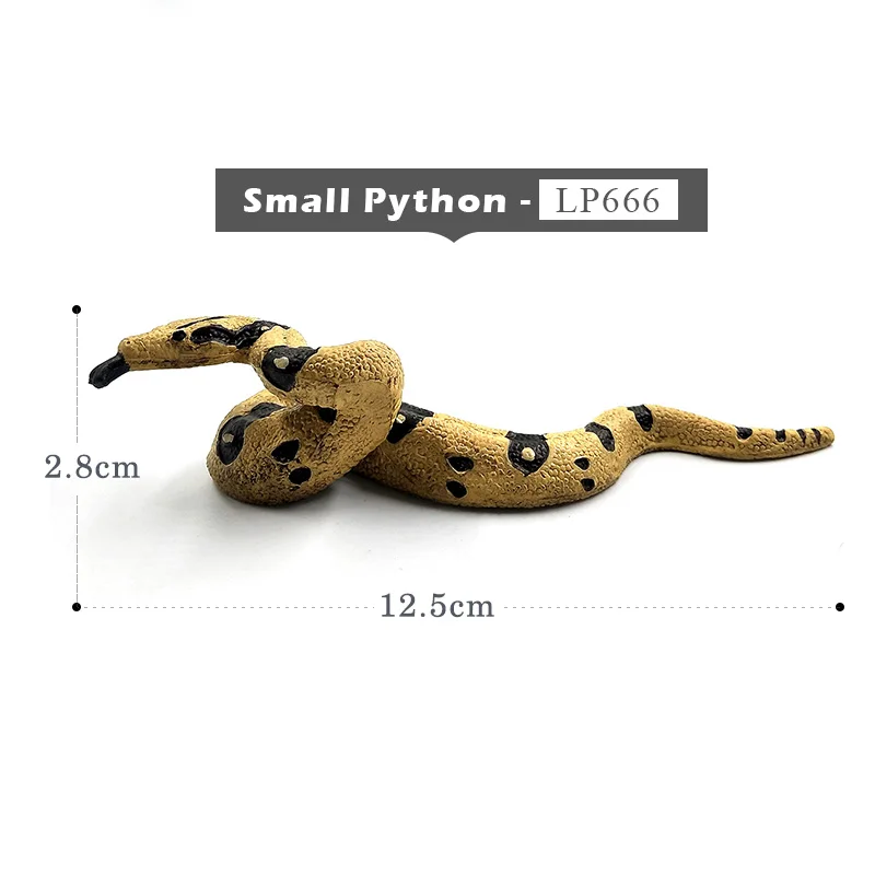 Small Python Новая змея кобра питон зеленый Анаконда моделирование пластиковые животные модель Фигурка цельная фигурка горячие игрушки подарок для детей - Цвет: Small Python
