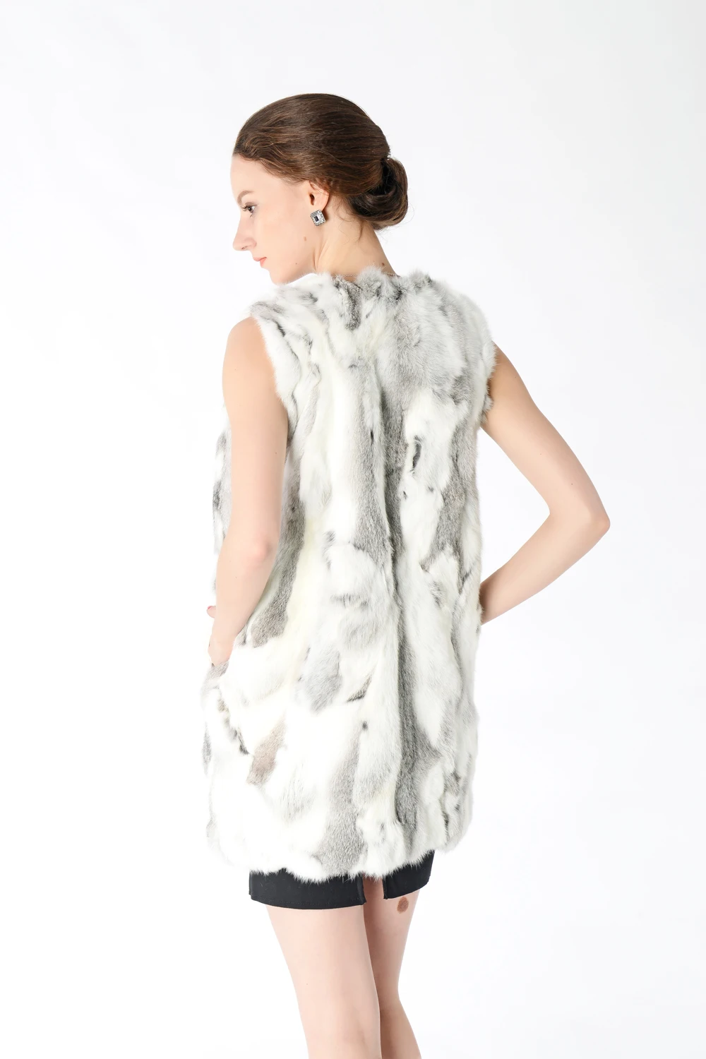 Top En Gros 100 Pleine noir Femmes Tbnt535 De Lapin Véritable Gilet Grassyellow Style Réel Pelt Long Manteau Mode Fourrure grassgrey qgwOg68WPf