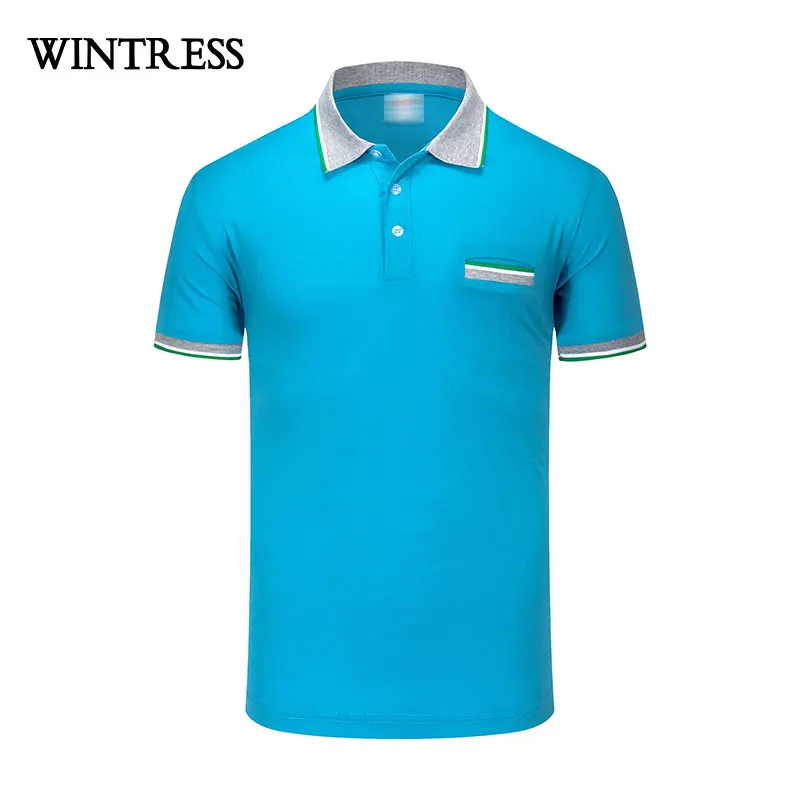 WINTRESS New Design Fitness Men Polo Shirt Top Short Sleeve High end Soft Wide waisted Masculino