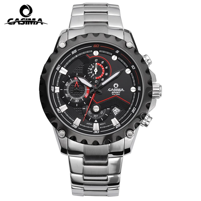 Роскошный бренд CASIMA спортивные мужские часы montre homme водонепроницаемые кварцевые