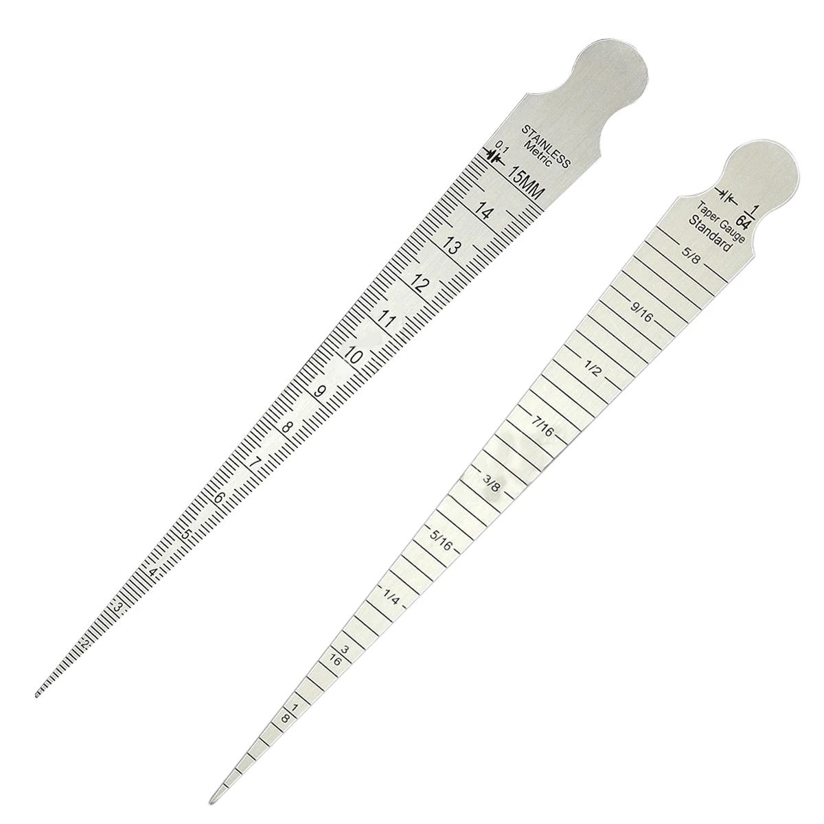 1pc Stainless Steel Taper Gauge Inch/ Metric 0-15mm Welding Gauge Gage Test Ulnar Ruler Welder Inspection Mayitr Measuring Tools