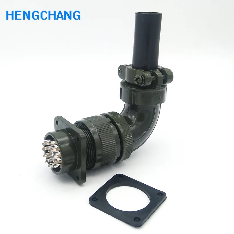 

Right angle MS3102 3106A20-29S 17pin aviation connector for encoder plug servo motor connector
