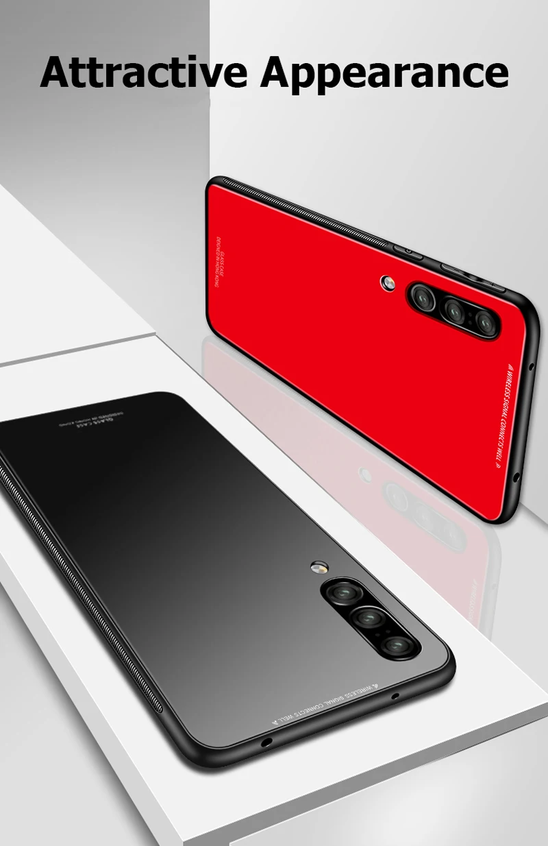 Чехол KaiNuEn, чехол, чехол для samsung galaxy A50 A10 A40 A70 M10 M20, жесткие Противоударные Защитные чехлы с закаленным стеклом