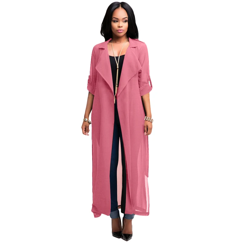 long sleeve chiffon cardigan