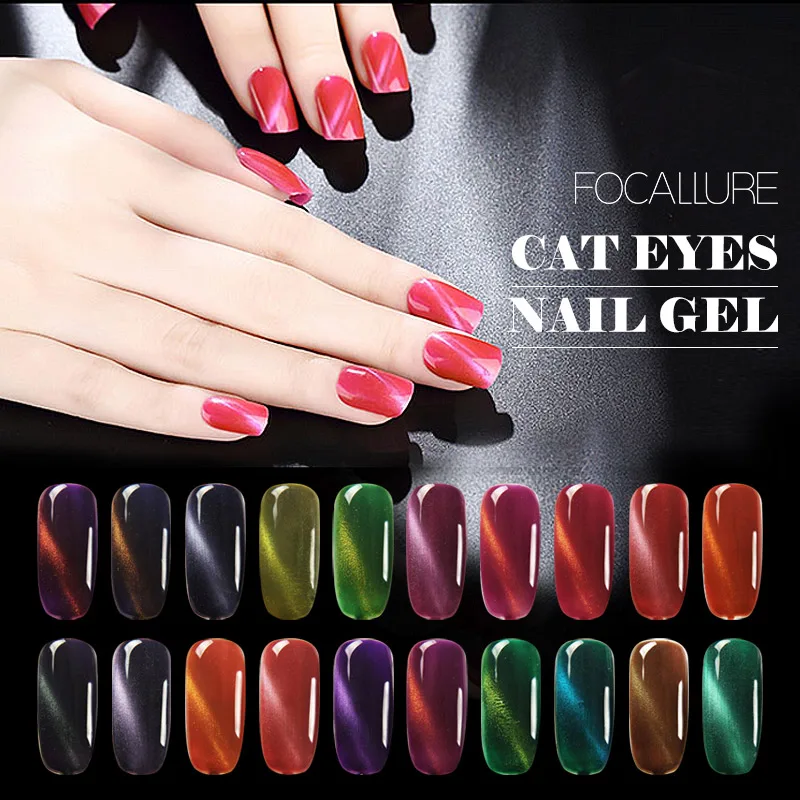 FOCALLURE Гель лак для кошачьих глаз впитывающие наклейки ногтей маникюрный дизайн