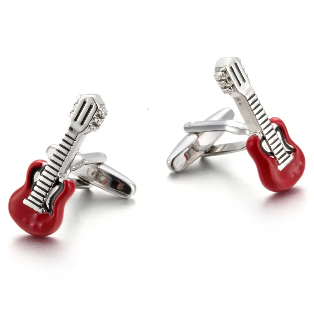 2018 VAGULA Red Guitar Cuff links Quality musical ...