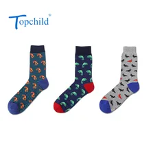 Topchild/Носки с рисунком ящерицы и креветки; носок в стиле ретро; модные зимние толстые теплые унисекс; забавные Повседневные носки