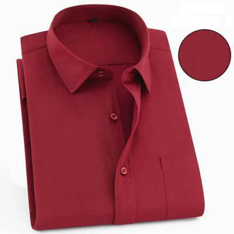 Мужская рубашка с коротким рукавом, большой размер 10XL 11XL 12XL 13XL 14XL, деловая офисная удобная летняя красная рубашка с отворотом 8XL 9XL - Цвет: picture color