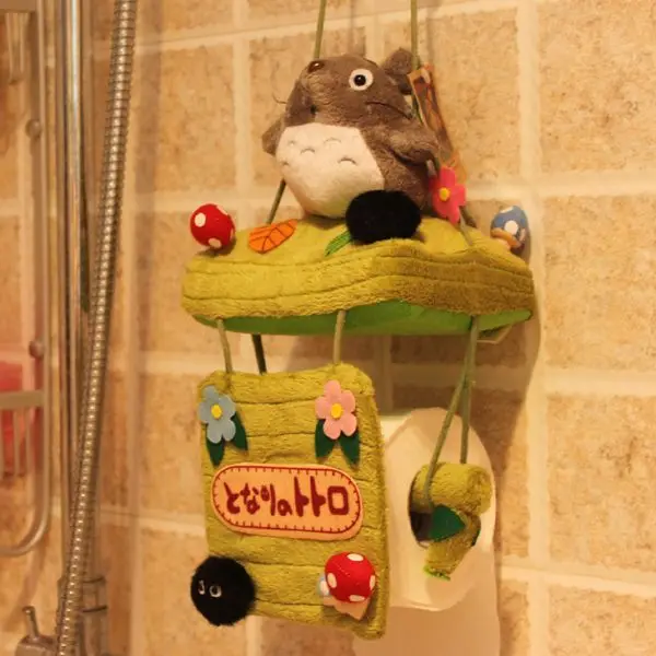

Free shipping creative TOTORO Black Briquets Plush Restroom Toilet Paper Holder Car Tissue Box 100% good quality
