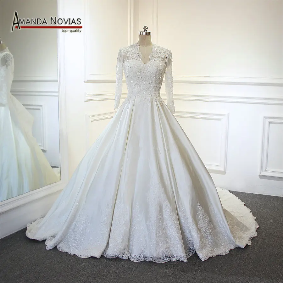 Новое поступление настоящий кристалл блестящее Свадебное Платье Аманда новиас дизайн