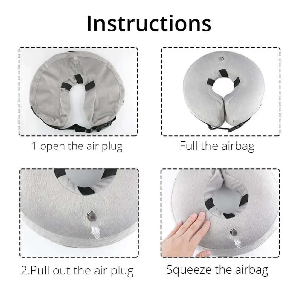 Nicrew защитный медицинский конический ошейник, надувной ошейник для питомца, для здоровья собак, кошек, одобренный ветеринаром, елизабетанский ранозаживляющий e-воротник S-L