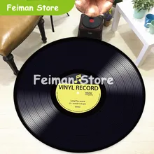 Виниловая пластинка напечатанная мягкая ткань круглый ковер комната площадь спальня ковер Меховой чехол для сиденья дверные коврики