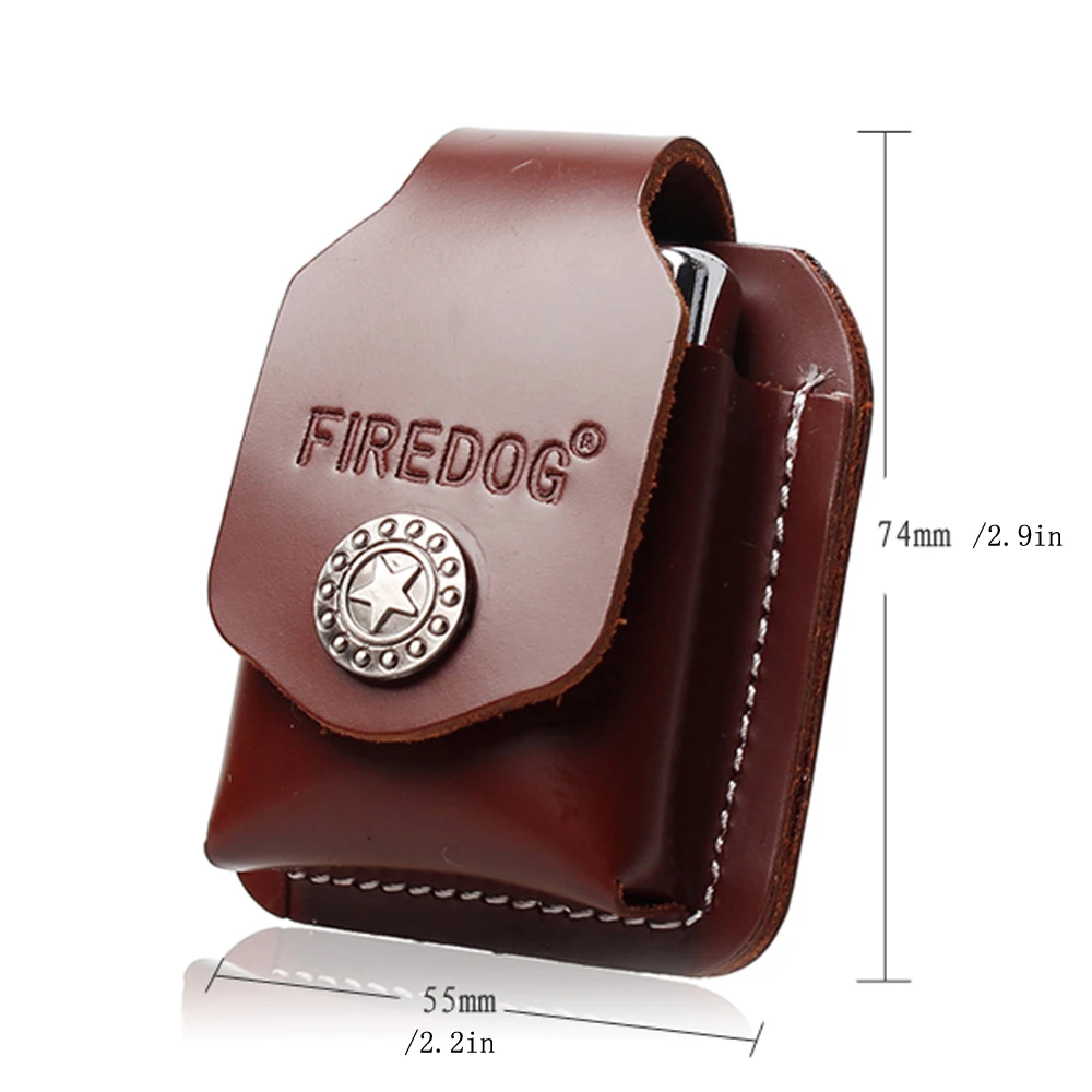 Firedog кожаный чехол для прикуривателя кожаный держатель для зажигалки Чехол коробка с петлей для ремня для Zippo Зажигалка "дюпон" Чехол