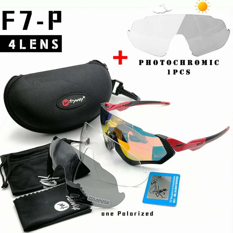 Полётные велосипедные солнцезащитные очки, поляризационные очки, фотохромные линзы, мужские солнцезащитные очки gafas, для активного отдыха, для пеших прогулок, дороги, MTB, Ciclismo, очки Oculos - Цвет: F7-P
