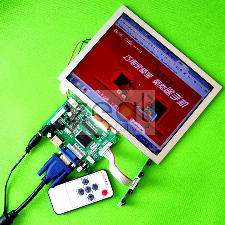 

HDMI+VGA+2AV+Revering Driver Board +8inch 800*600 AT080TN52 LCD For Raspberry Pi
