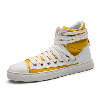 

Winter Classics Men's Skateboarding Shoes Canvas Boots Comfortable Sport High Top Lace-Up Sneakers Walking Street Shoes Footwear