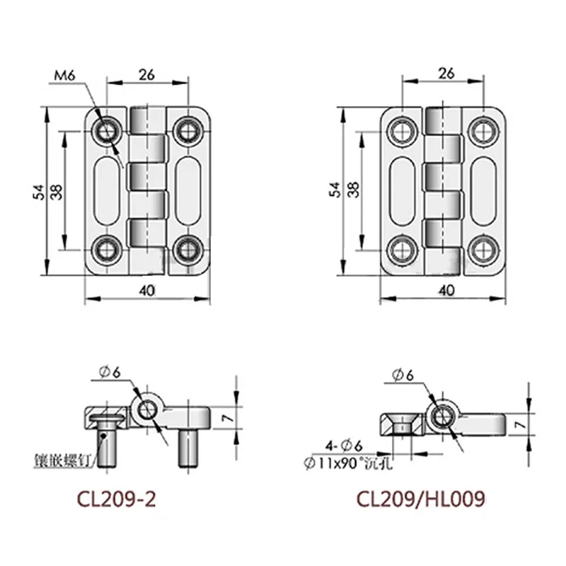 Door Hinges Hinge CL209 HL009 Zinc alloy Apply to GGD cabinet box Switch cabinet Network