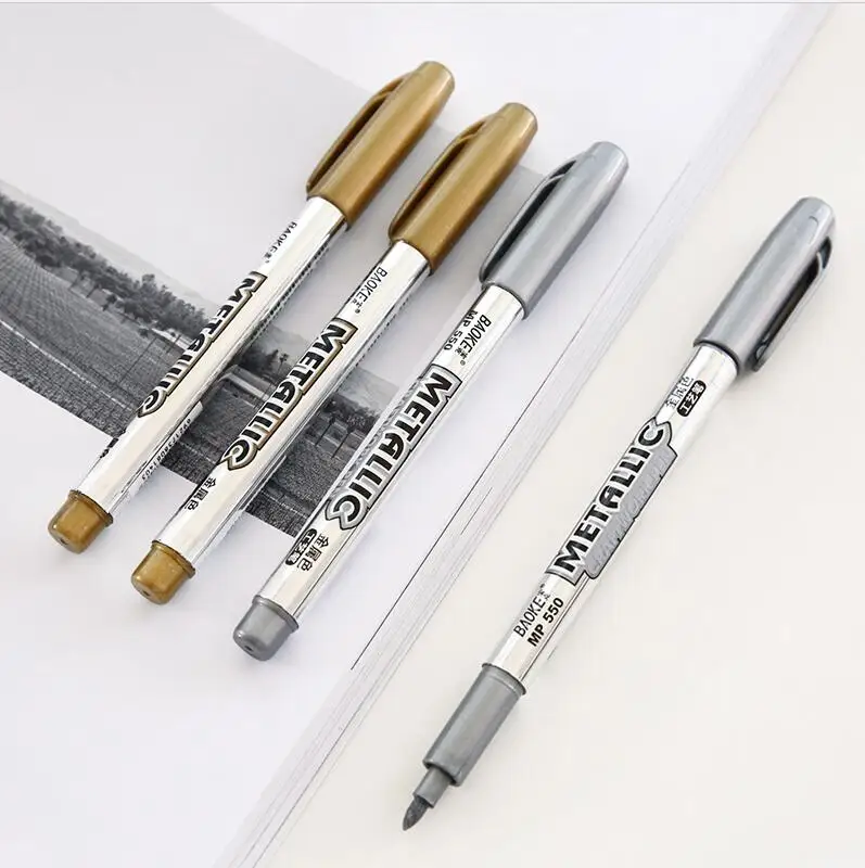 Металлическая краска/Маркер/цветная ручка золотого и серебряного цвета для