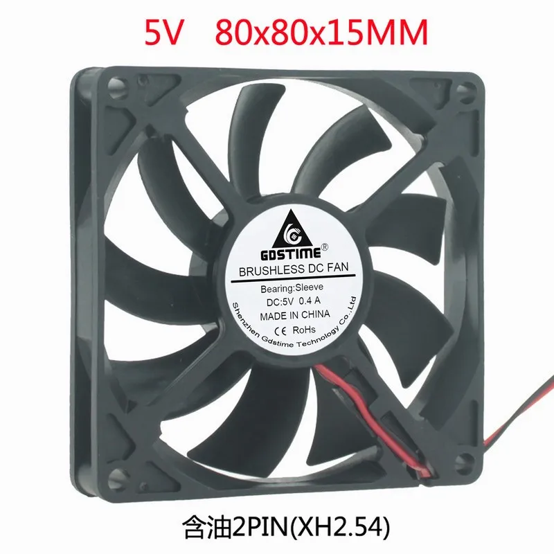 

DC DC 5V 8cm 80MM 8cm cm 80x80x15 Power supply cooling fan