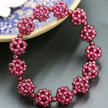 12 мм натуральный винный красный гранатовый кристалл круглая прозрачная Бусина Браслет AAA 12 мм гранат