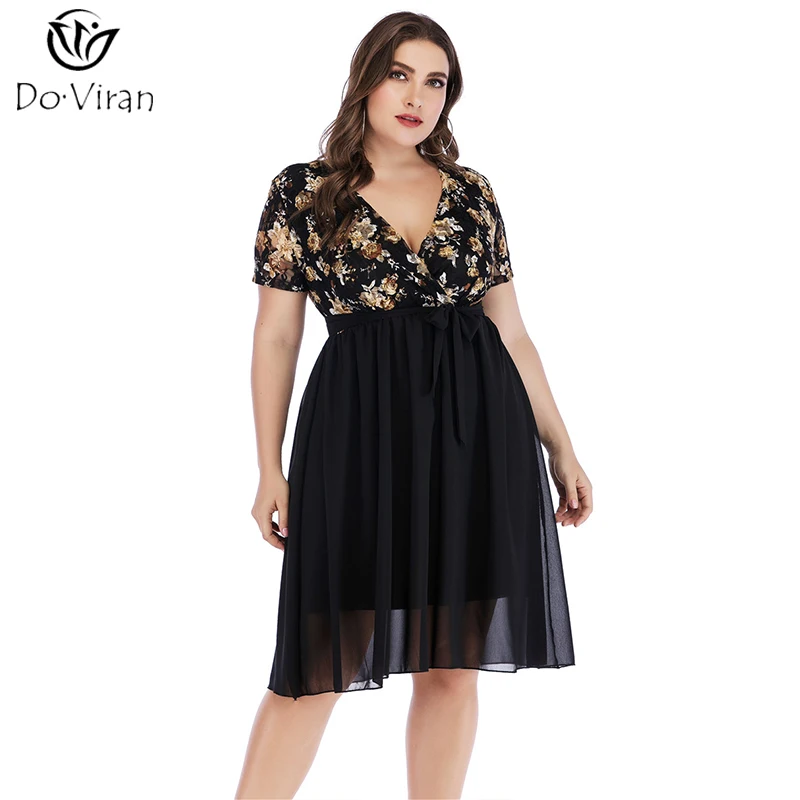 

Sexy women dress plus size 5xl red short sleeve big size women summer clothes 2019 women maxi dress plus size floral printed