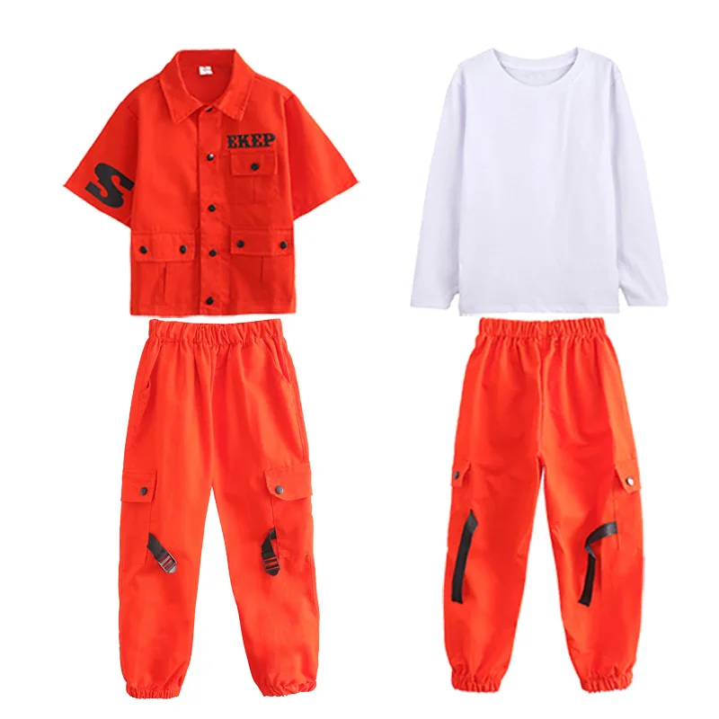 Kids Hip Hop Clothing Girls Boys Sweatshirt Jogger Pants Jazz Dance Costumes Set Ballroom Dancing Clothes Outfits Boys Coats