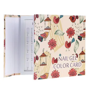 

120 Colors Nail Gel Polish Display Card Book Color Board Palette Stand with 120pcs Nail Tips Salon Show Tools