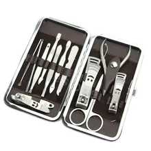 Professional 12in1 Pedicure/Manicure Set Nail Clippers Cuticle Grooming Kit Case