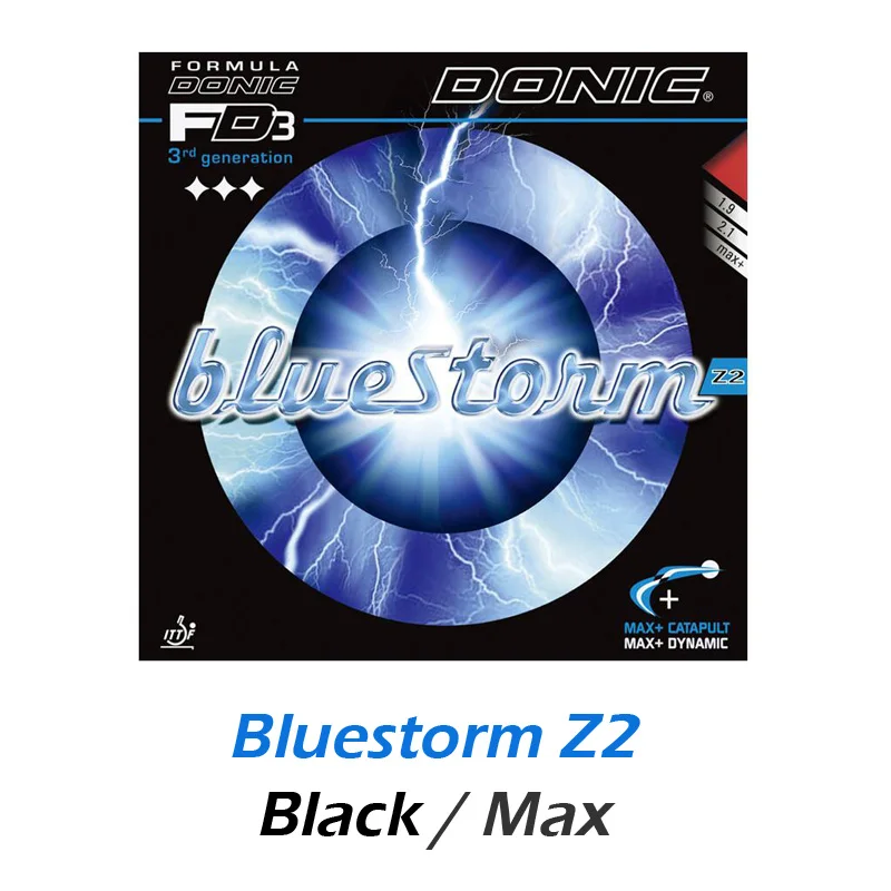 DONIC BLUESTORM(BlueStorm Z1/Z2/Z3) резиновая губка для настольного тенниса для пинг-понга Tenis De Mesa - Цвет: BLUESTORM Z2 Black