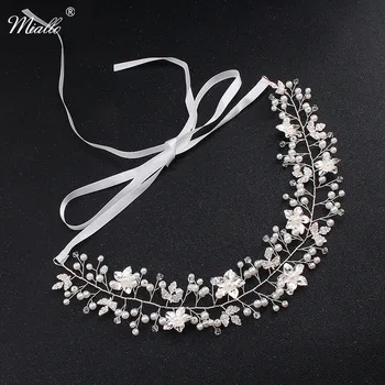 

Miallo Newest Wedding Hair Accessories Handmade Silver Color Flower Headbands Bridal Hair Jewelry Women Headpieces