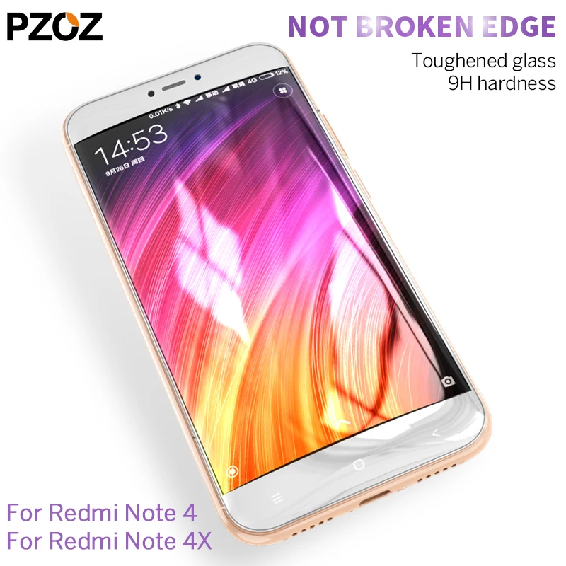 Защитное стекло PZOZ для xiaomi redmi note 4x закаленное 2.5D с полным покрытием 4 pro|screen