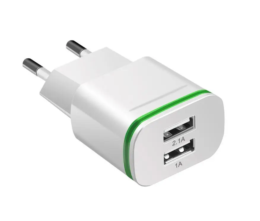 Для HUAWEI XIAOMI европейский и американский стандарт 5V 2A двойной USB светоизлучающее