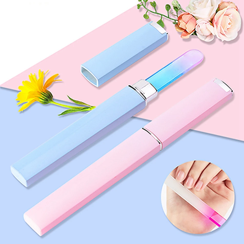Professional Crystal Glass Nail Files Buffer Manicure Device Nail File