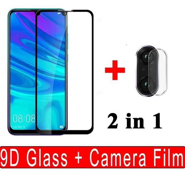 2 шт 9D закаленное стекло для huawei P Smart Plus Защита экрана для P Smart Psmart Z Защитная крышка объектива камеры Fil - Цвет: 2 in 1