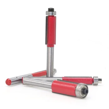 

1/4 Inch Shank End Bearing Dual Flutes Trim Cutter Router Bit for Woodworking